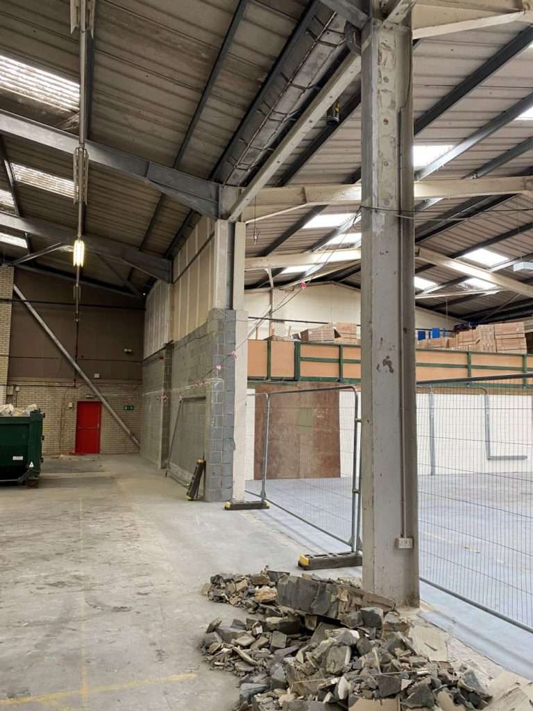 Wall Removal at Warehouse Unit
